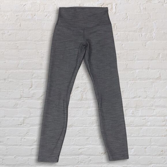 Lululemon Align Pant II 25" Women 4 Hi Rise Mini Herringbone Black White LW5CFGS - Picture 1 of 6